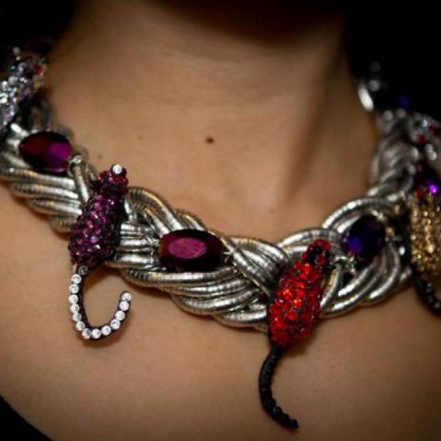 "Tuti Fruti" Necklace shown on Model - Pearl of the Amazon
